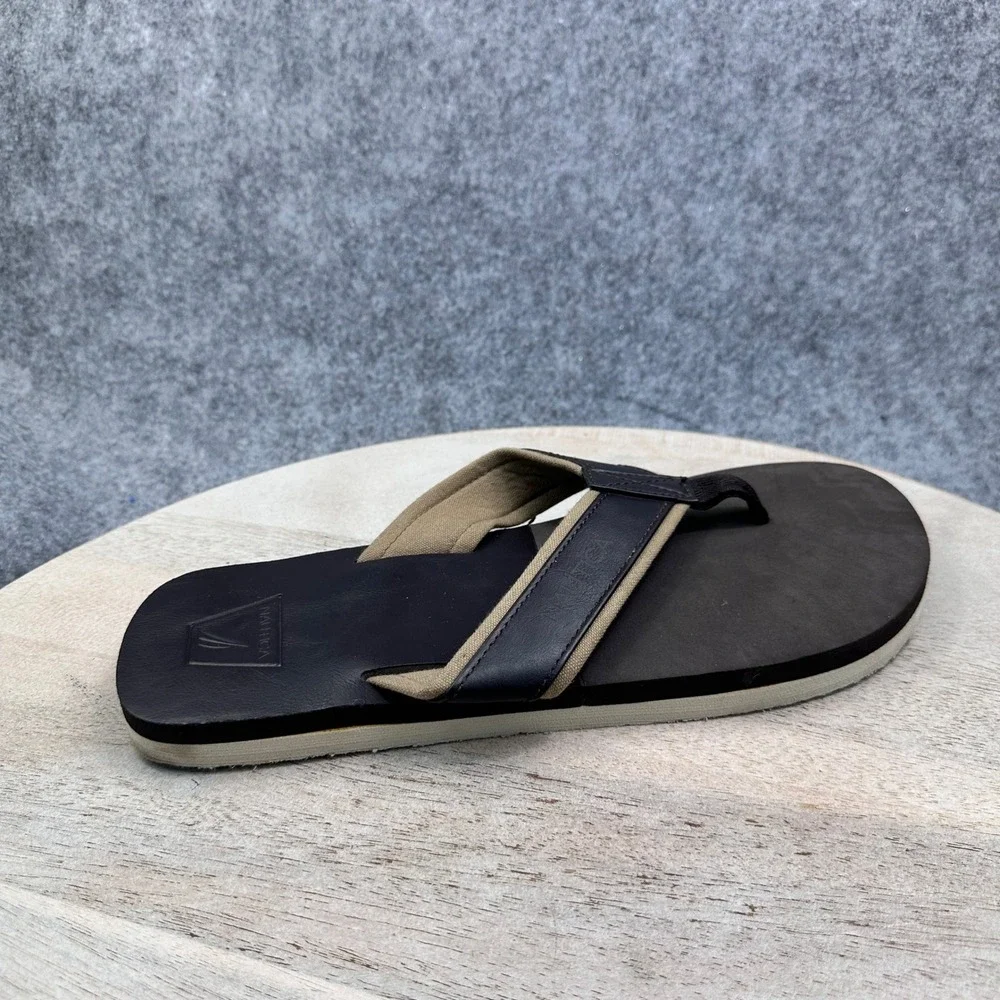Nautica Mens Brown Tan Thong Flip Flop Sandals Size 11 Casual Beach Shoes